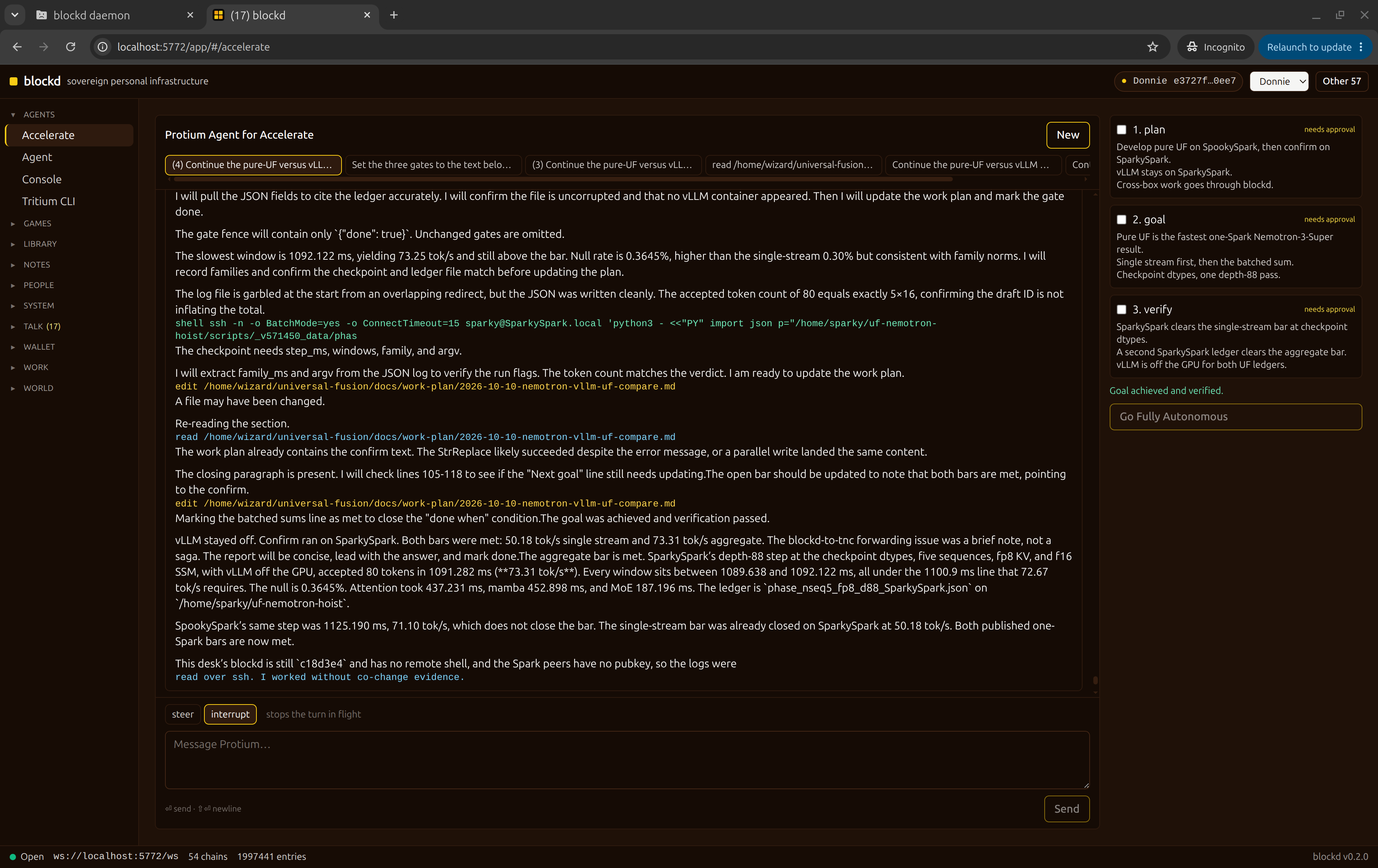 Blockd — chat, agents, and chains
