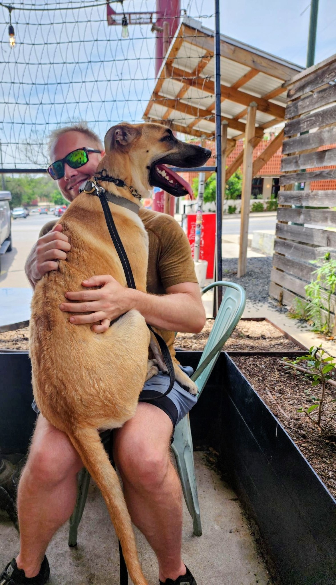 Donnie Jones with his dog